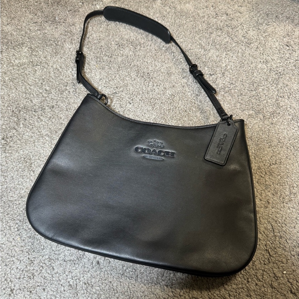 Coach CP101 Small Penelope Shoulder Bag Black Leather